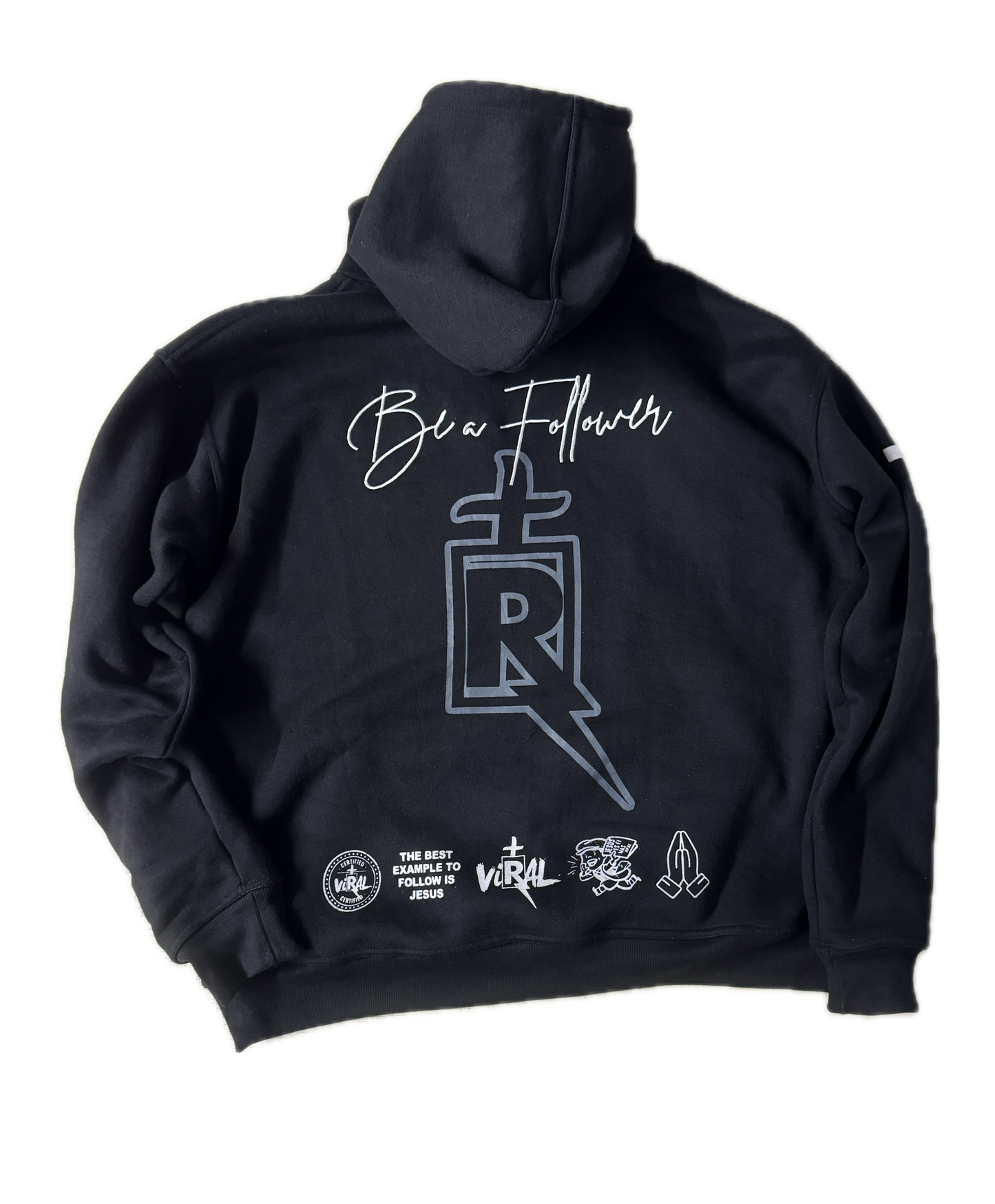 Hoodie ( Negro) - Version " El Rey Ya Viene"