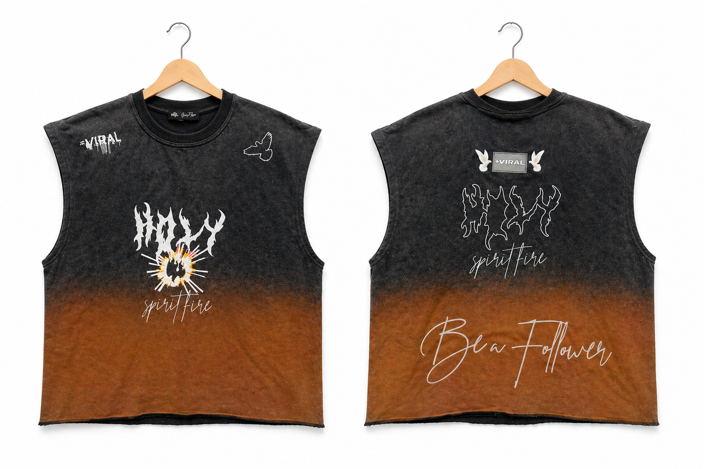 T-Shirt Oversized sin Mangas / Version " Holy Spirit Fire "