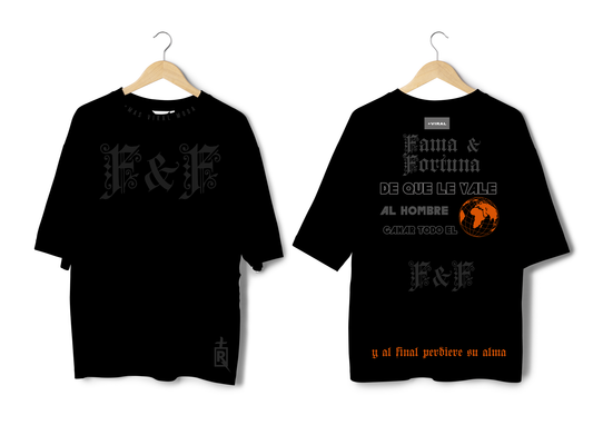 T-Shirt Version "Fama y Fortuna" Negra