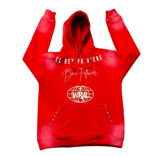 Hoodie (Rojo) - Version " El Rey Ya Viene"