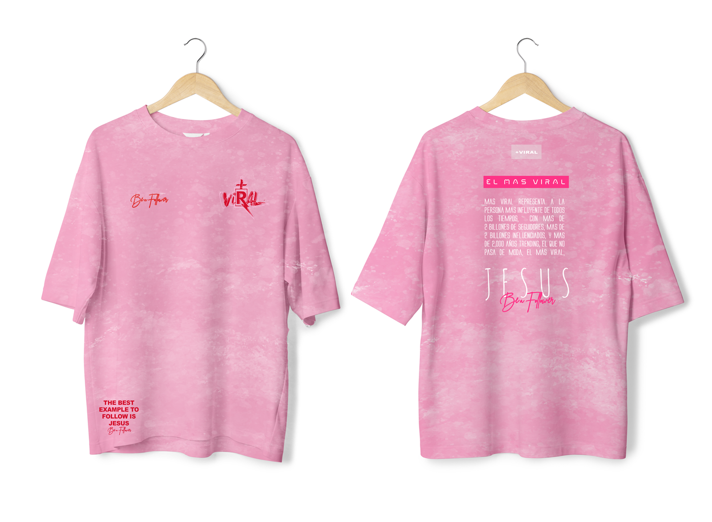T-Shirt Version " Jesús el Más Viral" Rosa