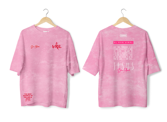 T-Shirt Version " Jesús el Más Viral" Rosa